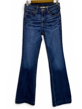 Ariat Slim Trouser Deep Sea Blue Maryl Wide Jean Mid-Rise  Womens Size 28L